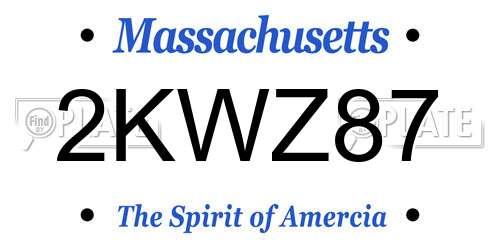 2KWZ87 Massachusetts License Plate