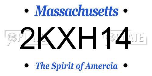 2KXH14 Massachusetts License Plate