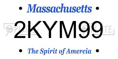 2KYM99 Massachusetts License Plate