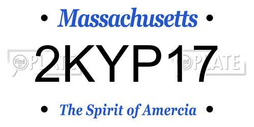 2KYP17 Massachusetts License Plate