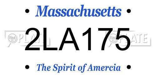 2LA175 Massachusetts License Plate