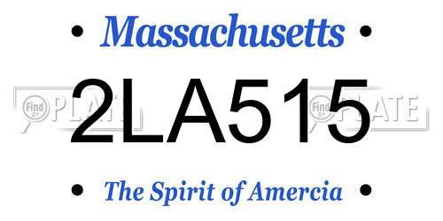 2LA515 Massachusetts License Plate