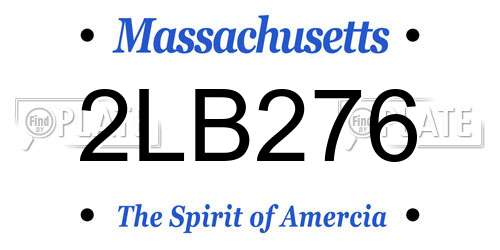 2LB276 Massachusetts License Plate