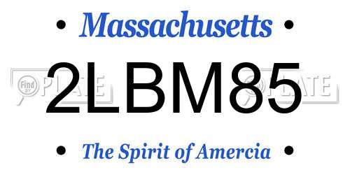 2LBM85 Massachusetts License Plate