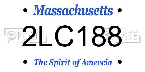2LC188 Massachusetts License Plate