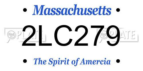 2LC279 Massachusetts License Plate