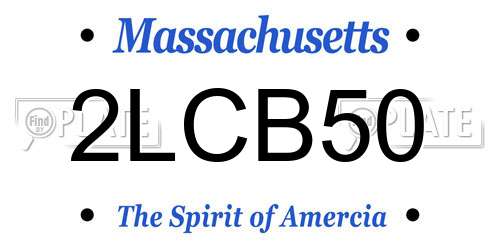 2LCB50 Massachusetts License Plate