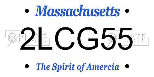 2LCG55 Massachusetts License Plate