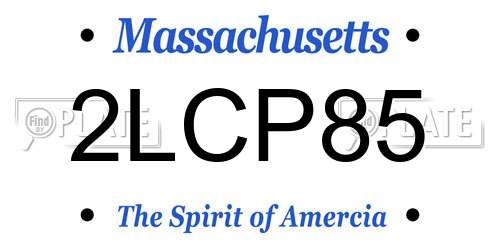2LCP85 Massachusetts License Plate