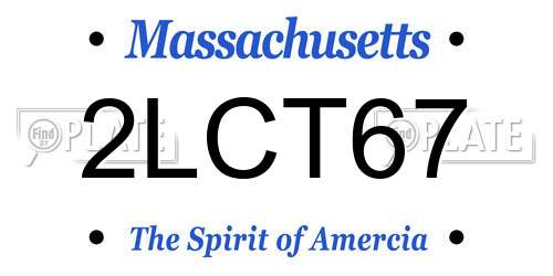 2LCT67 Massachusetts License Plate