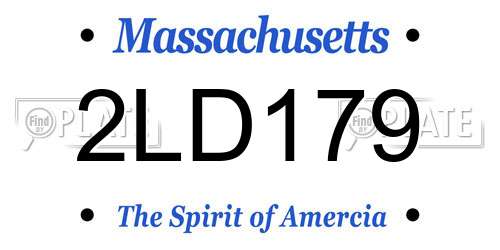 2LD179 Massachusetts License Plate