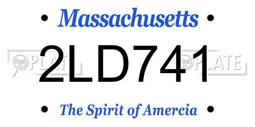 2LD741 Massachusetts License Plate