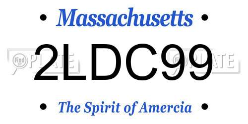 2LDC99 Massachusetts License Plate