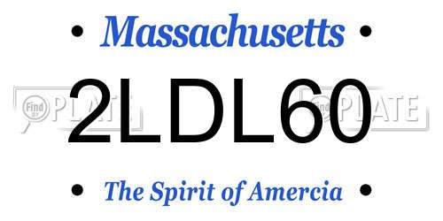 2LDL60 Massachusetts License Plate
