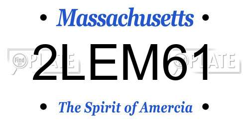2LEM61 Massachusetts License Plate