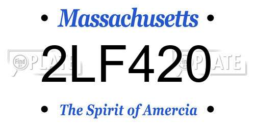 2LF420 Massachusetts License Plate