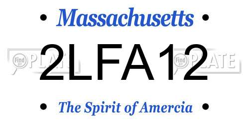2LFA12 Massachusetts License Plate