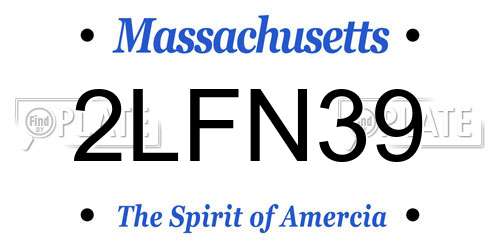2LFN39 Massachusetts License Plate