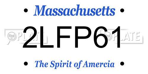2LFP61 Massachusetts License Plate