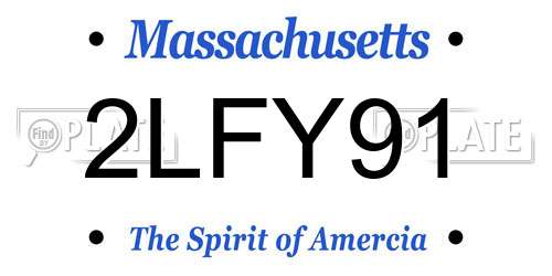 2LFY91 Massachusetts License Plate