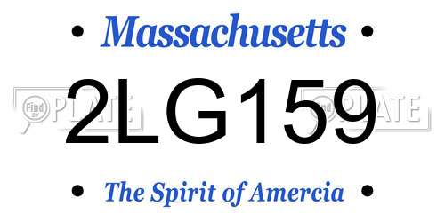 2LG159 Massachusetts License Plate
