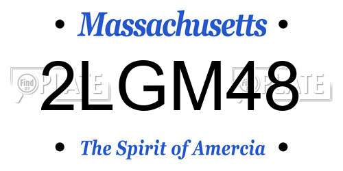 2LGM48 Massachusetts License Plate