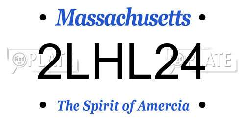2LHL24 Massachusetts License Plate