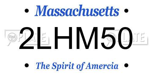 2LHM50 Massachusetts License Plate