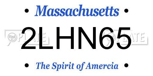 2LHN65 Massachusetts License Plate