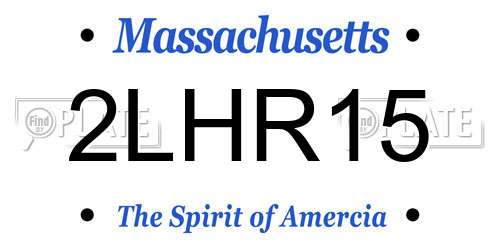 2LHR15 Massachusetts License Plate
