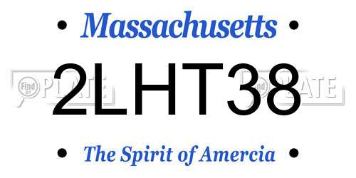 2LHT38 Massachusetts License Plate