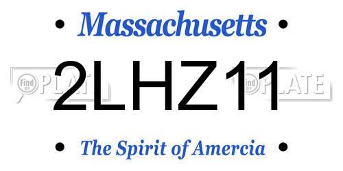 2LHZ11 Massachusetts License Plate