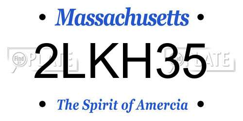 2LKH35 Massachusetts License Plate