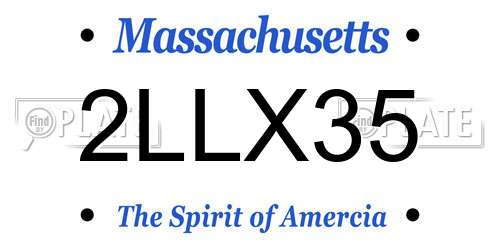 2LLX35 Massachusetts License Plate