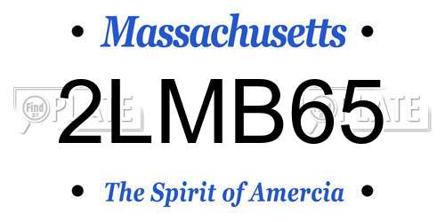 2LMB65 Massachusetts License Plate