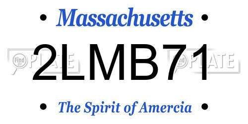 2LMB71 Massachusetts License Plate