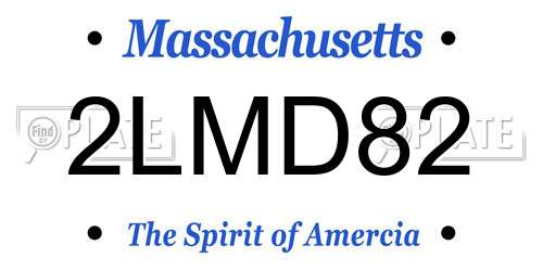 2LMD82 Massachusetts License Plate