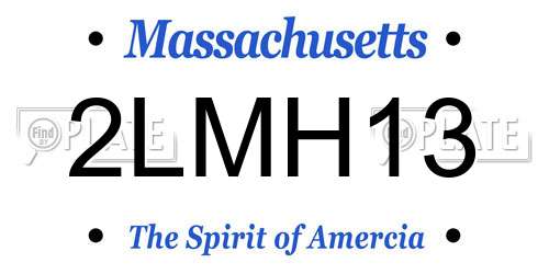 2LMH13 Massachusetts License Plate