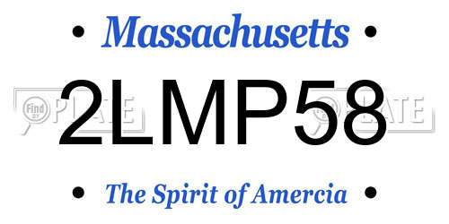 2LMP58 Massachusetts License Plate