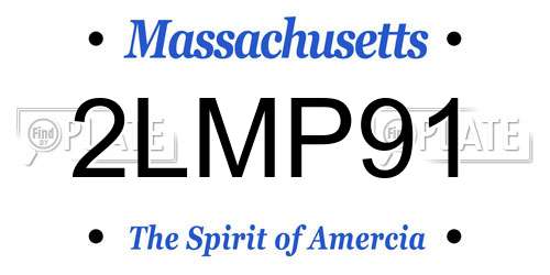2LMP91 Massachusetts License Plate