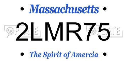 2LMR75 Massachusetts License Plate