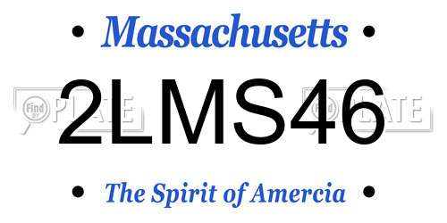 2LMS46 Massachusetts License Plate