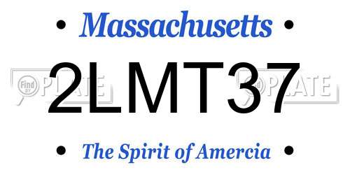 2LMT37 Massachusetts License Plate