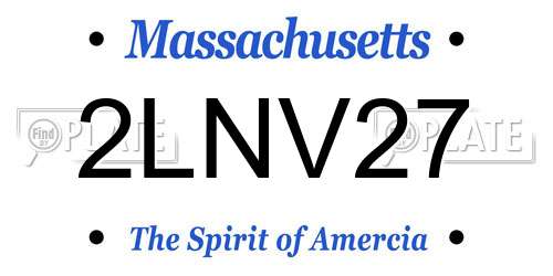 2LNV27 Massachusetts License Plate
