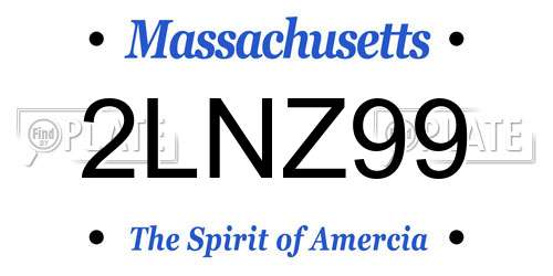 2LNZ99 Massachusetts License Plate