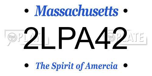 2LPA42 Massachusetts License Plate