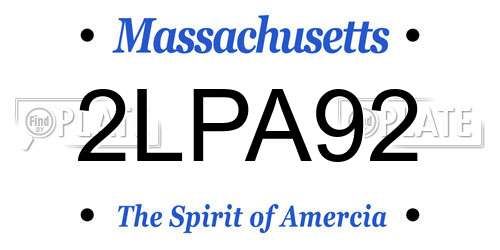 2LPA92 Massachusetts License Plate