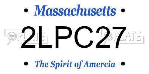 2LPC27 Massachusetts License Plate