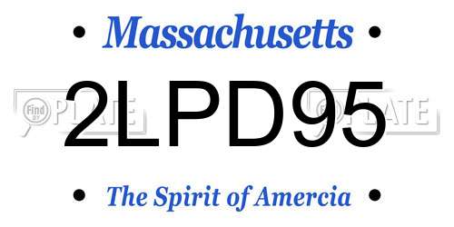 2LPD95 Massachusetts License Plate
