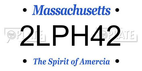 2LPH42 Massachusetts License Plate